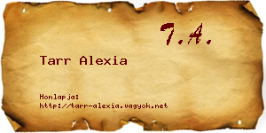 Tarr Alexia névjegykártya